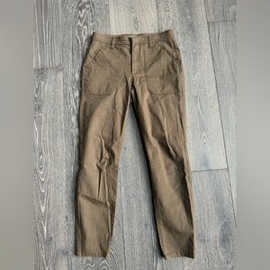 J. Crew Factory High-rise Skinny Cargo Pant in Olive Brown Size 26